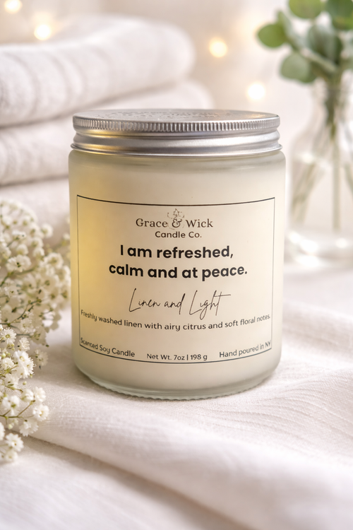 7 oz Hand Poured 100% Soy Affirmation Candles