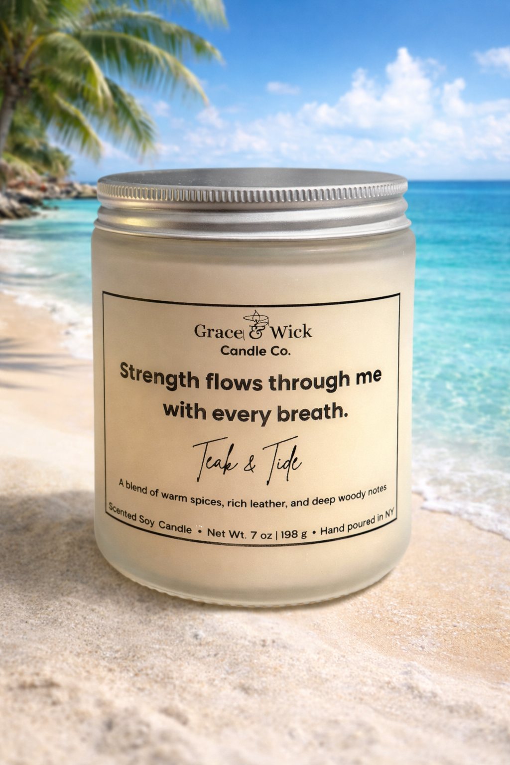 7 oz Hand Poured 100% Soy Affirmation Candles